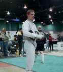 Bob preparing to fence