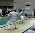 Bernie in a sabre bout.